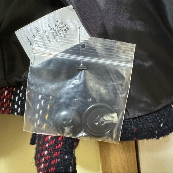 Talbots Aberdeen Blazer Jacket Wool Blend Red/Black Plaid Tailored Womens Sz 16 - Picture 11 of 12